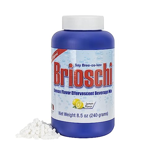 Brioschi Italian Lemon Effervescent for Heartburn and Upset Stomach, 8.5 oz
