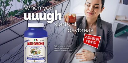 Brioschi Italian Lemon Flavored Effervescent — Heartburn & Indigestion Relief, 8.5 oz (Pack of 2)