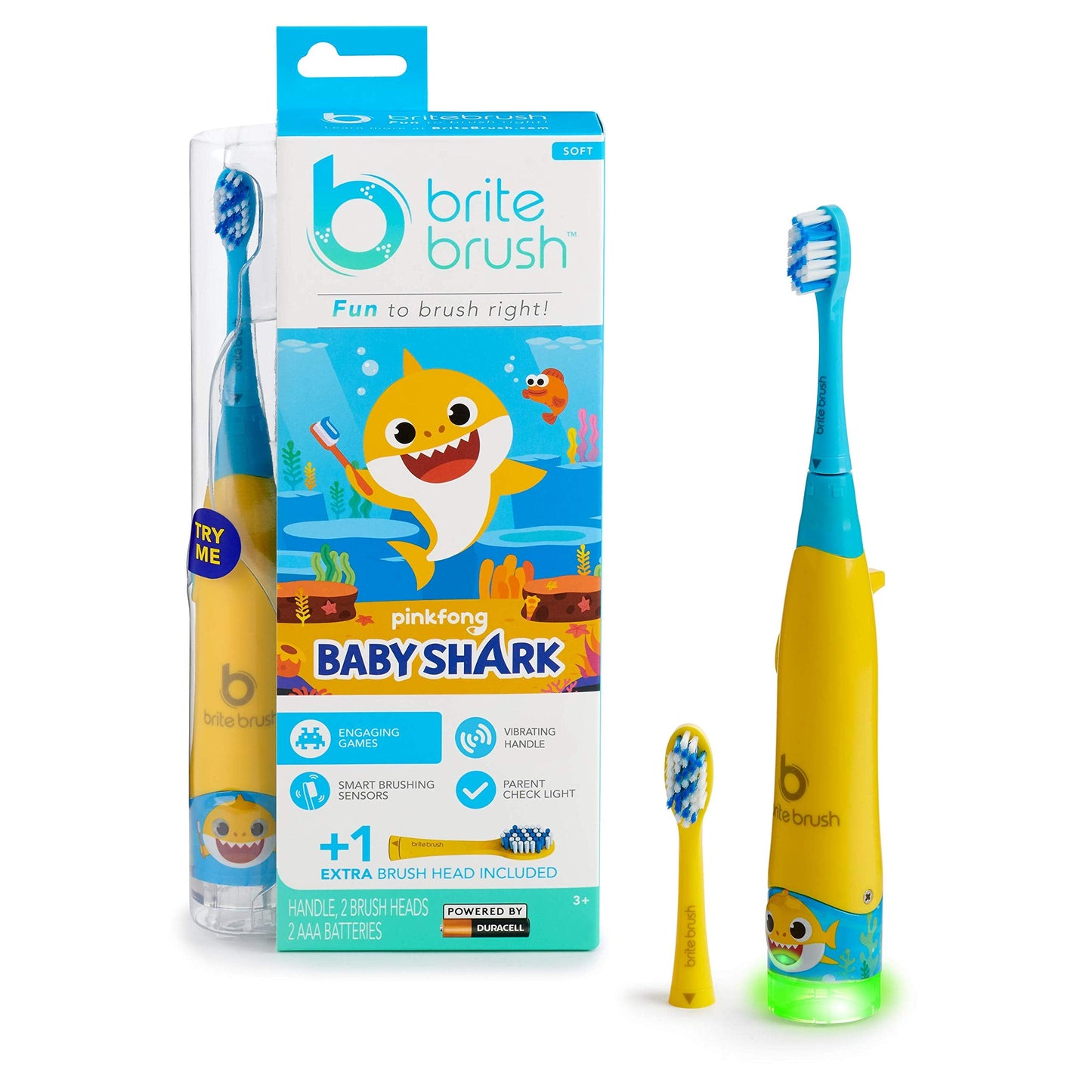 BriteBrush™ Baby Shark Interactive Smart Kids Toothbrush | ADA Approved