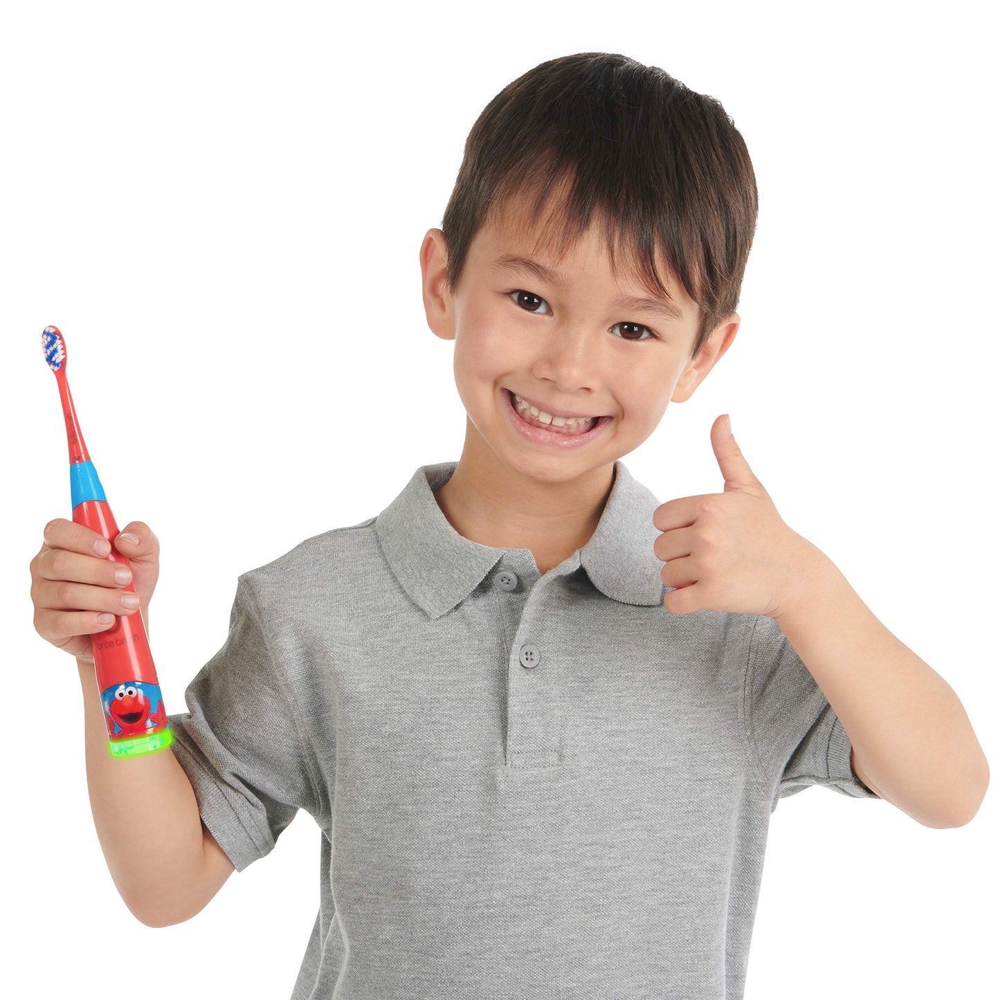 BriteBrush Sesame Street Elmo – Smart Kids Toothbrush with Game Time & Parent Check Light