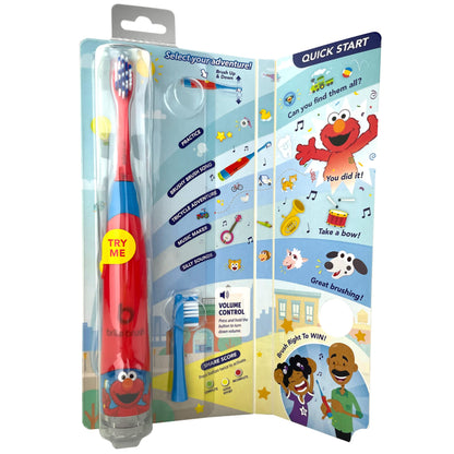 BriteBrush Sesame Street Elmo – Smart Kids Toothbrush with Game Time & Parent Check Light