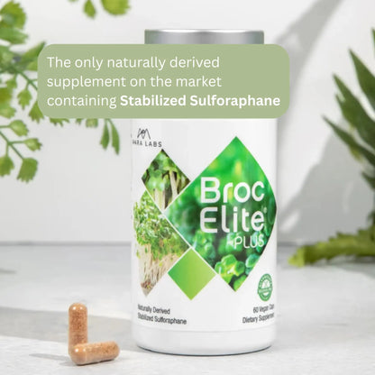 BrocElite Plus by Mara Labs – Stabilized Sulforaphane Broccoli Supplement, Glyphosate-Free, 60 Veg Capsules BritishVita | Premium UK Vitamins & Wellness Supplements