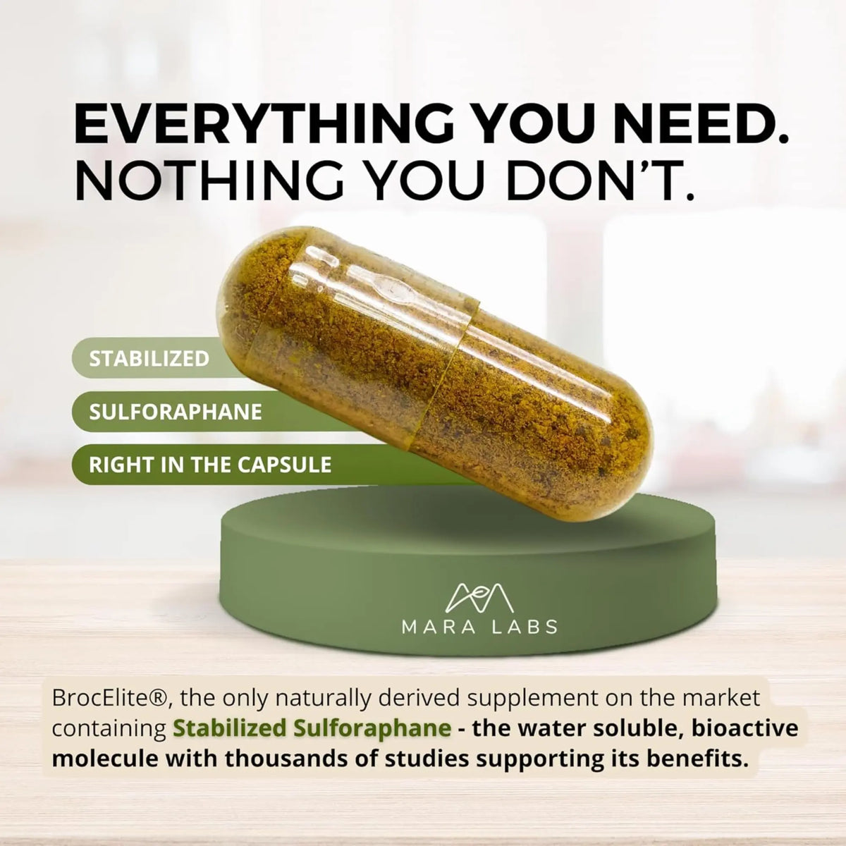 Broc Elite Plus by Mara Labs — Stabilized Sulforaphane Broccoli, Zero Glyphosate, 30 Veg Capsules BritishVita | Premium UK Vitamins & Wellness Supplements