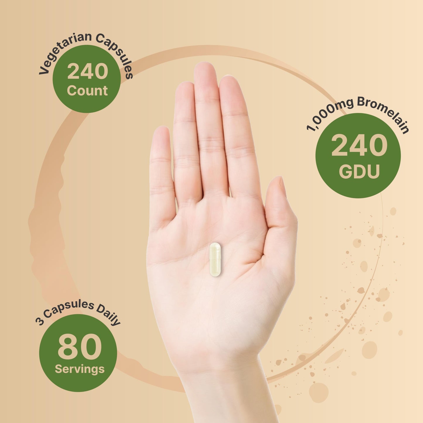 NatureBell Bromelain 1,000mg per Serving | 240 Veggie Capsules | 2,400 GDU | Digestive Enzymes & Joint Support