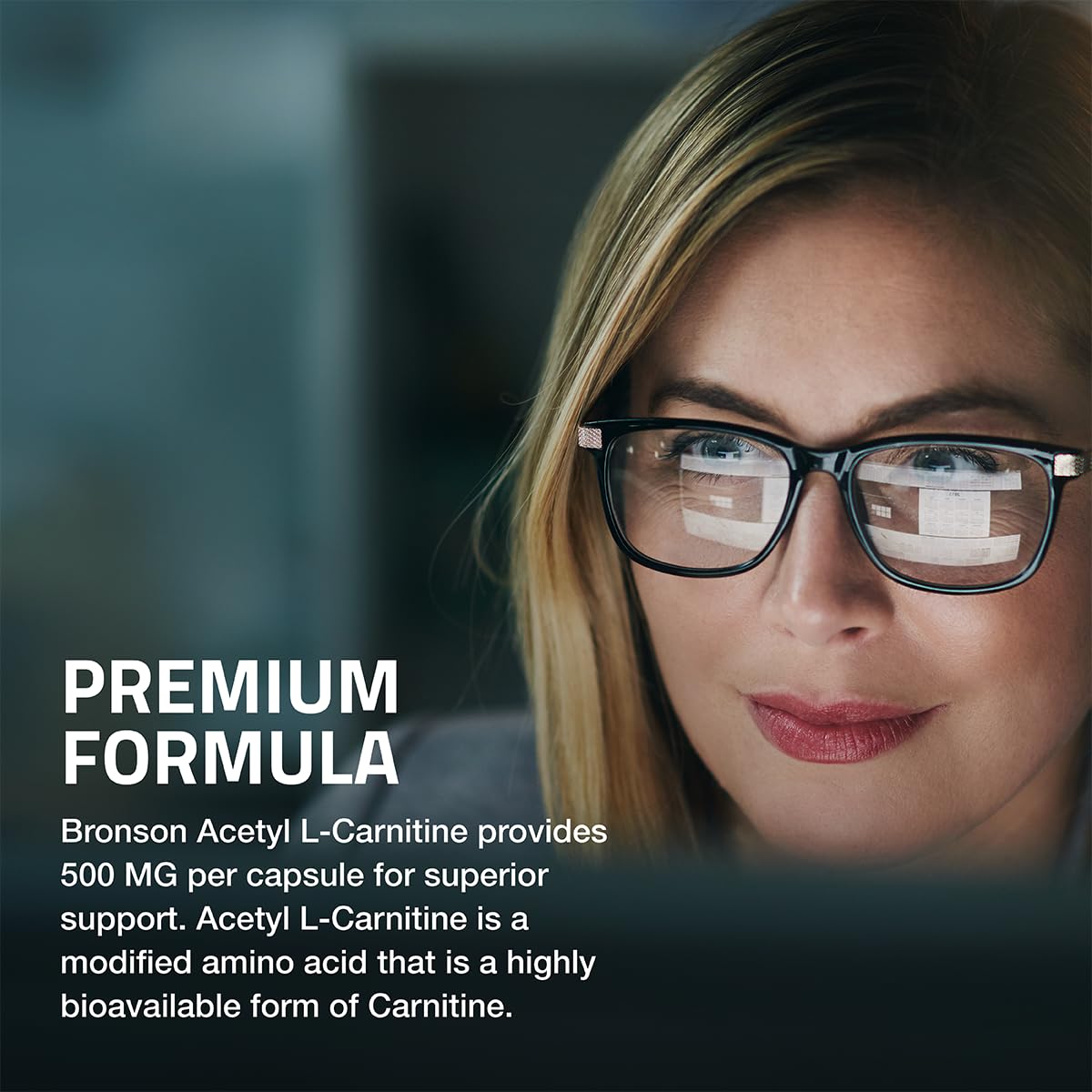 Bronson Acetyl L-Carnitine 500 MG – High Potency (120 Capsules, Non-GMO)