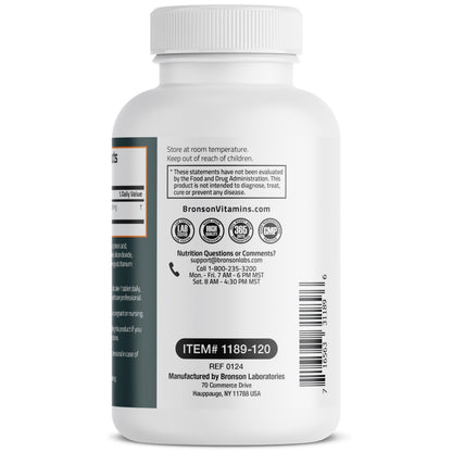 Bronson Magnesium 500 MG – Supports Bone, Muscle & Nervous System (120 Veg Tablets)
