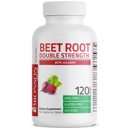 Bronson Beet Root Double Strength - Non-GMO, 120 Vegetarian Tablets