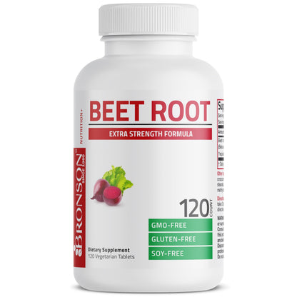 Bronson Beet Root Extra Strength – Non-GMO, 120 Vegetarian Tablets | Bronson Vitamins