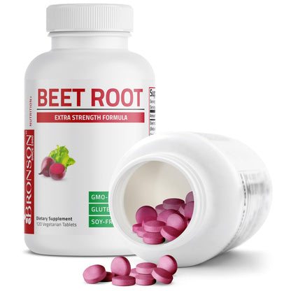 Bronson Beet Root Extra Strength – Non-GMO, 120 Vegetarian Tablets | Bronson Vitamins