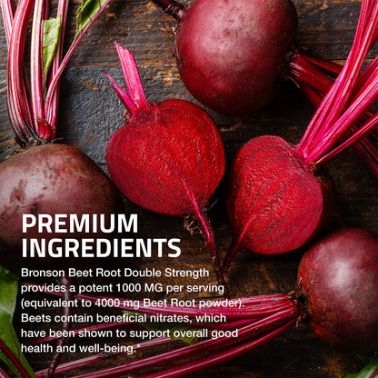 Bronson Beet Root Double Strength - Non-GMO, 120 Vegetarian Tablets