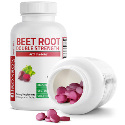 Bronson Beet Root Double Strength - Non-GMO, 120 Vegetarian Tablets