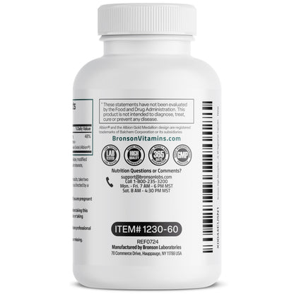 Bronson Magnesium Glycinate 200 mg Chelated, High Absorption