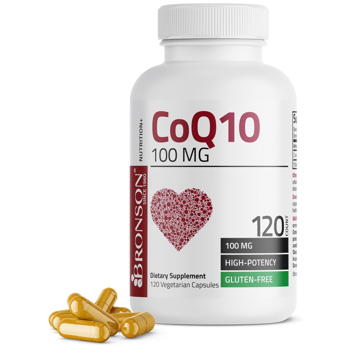 Bronson CoQ10 100 mg High Potency Vegetarian Capsules – 120 Veg Capsules