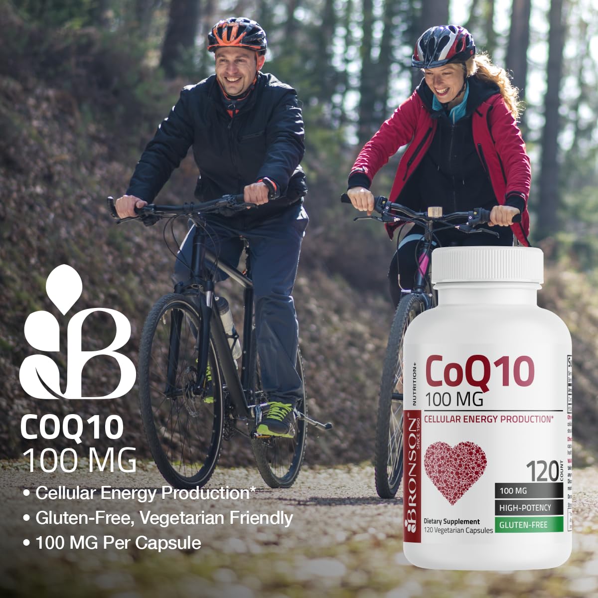 Bronson CoQ10 100 mg High Potency Vegetarian Capsules – 120 Veg Capsules