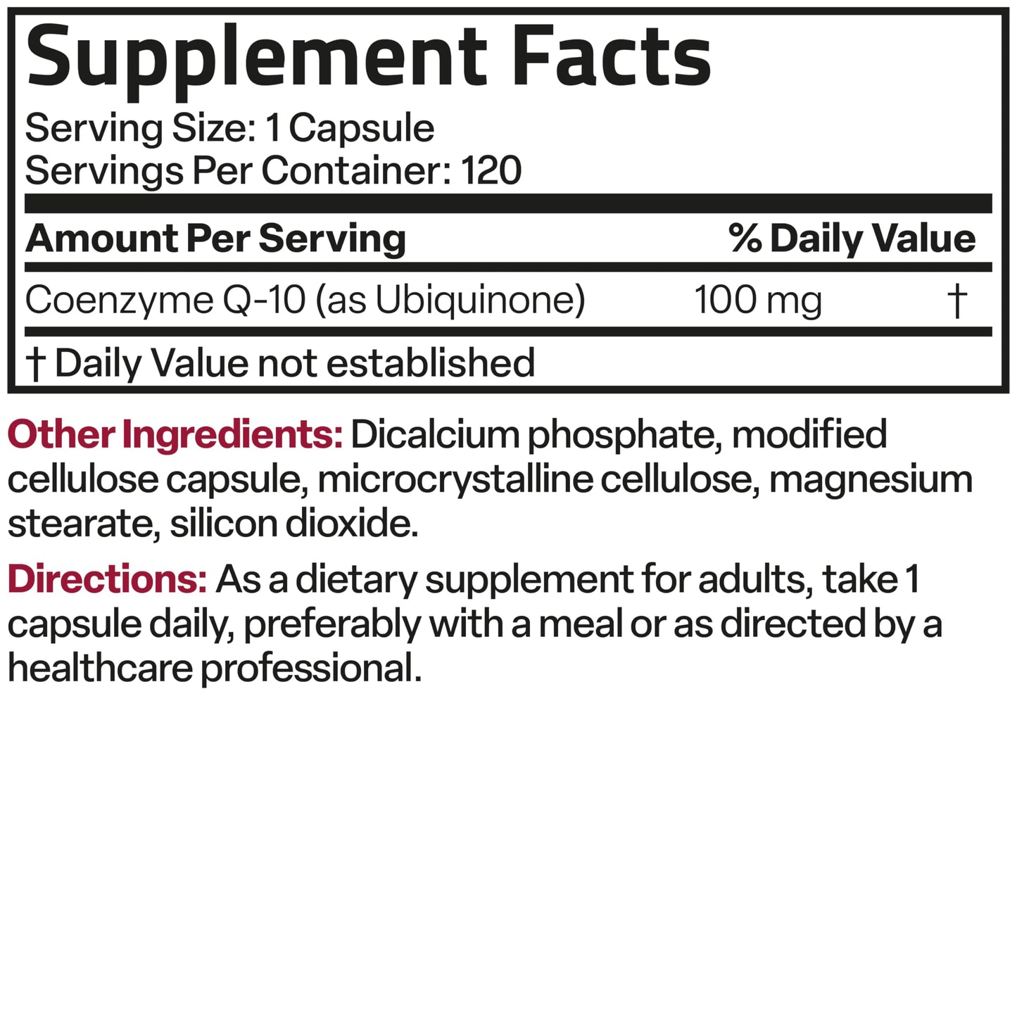 Bronson CoQ10 100 mg High Potency Vegetarian Capsules – 120 Veg Capsules