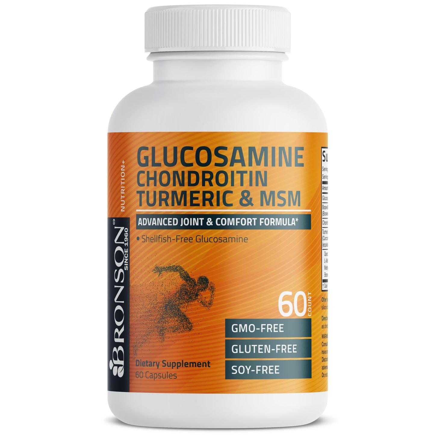 Bronson Glucosamine Chondroitin Turmeric & MSM – Advanced Joint & Cartilage Formula | Non-GMO, 60 Capsules