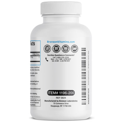 Bronson Hyaluronic Acid 200 mg – High Potency Joint & Skin Support | Non-GMO | 200 Vegetarian Capsules