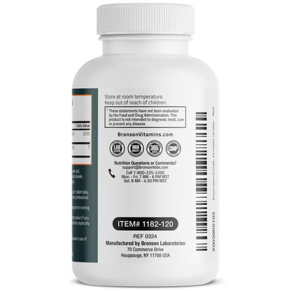 Bronson Vitamin K2 D3 (MK-7) Supplement – Non-GMO, 120 Tablets