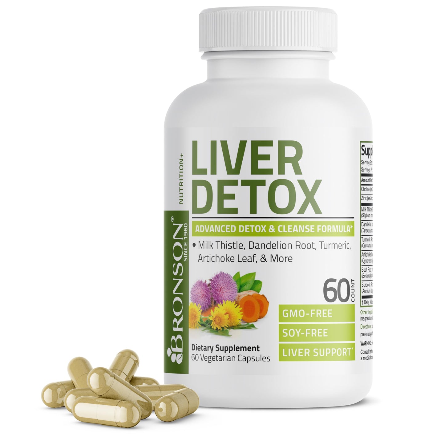 Bronson Liver Detox Advanced Detox & Cleansing Formula – 60 Veg Capsules