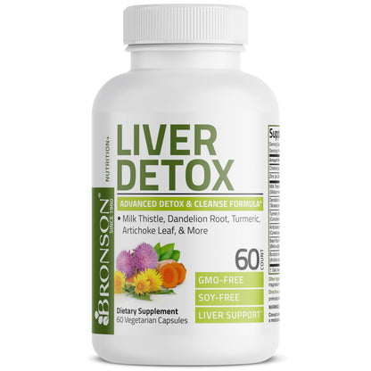 Bronson Liver Detox Advanced Detox & Cleansing Formula – 60 Veg Capsules