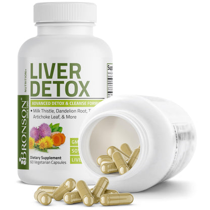 Bronson Liver Detox Advanced Detox & Cleansing Formula – 60 Veg Capsules