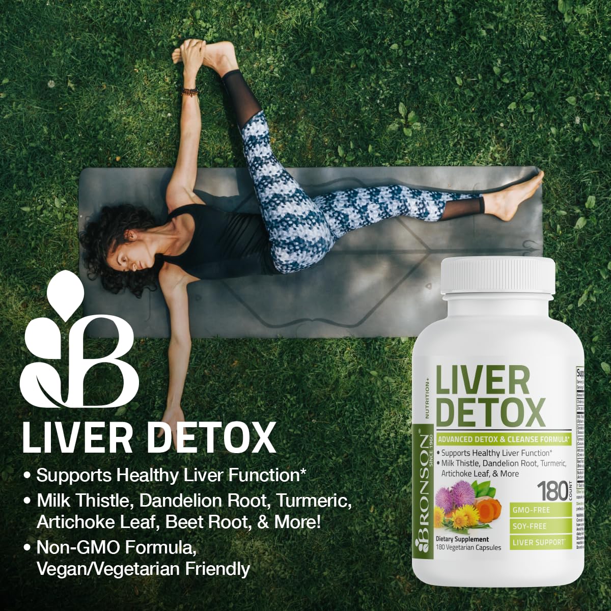 Bronson Liver Detox Advanced Detox & Cleansing Formula – 60 Veg Capsules