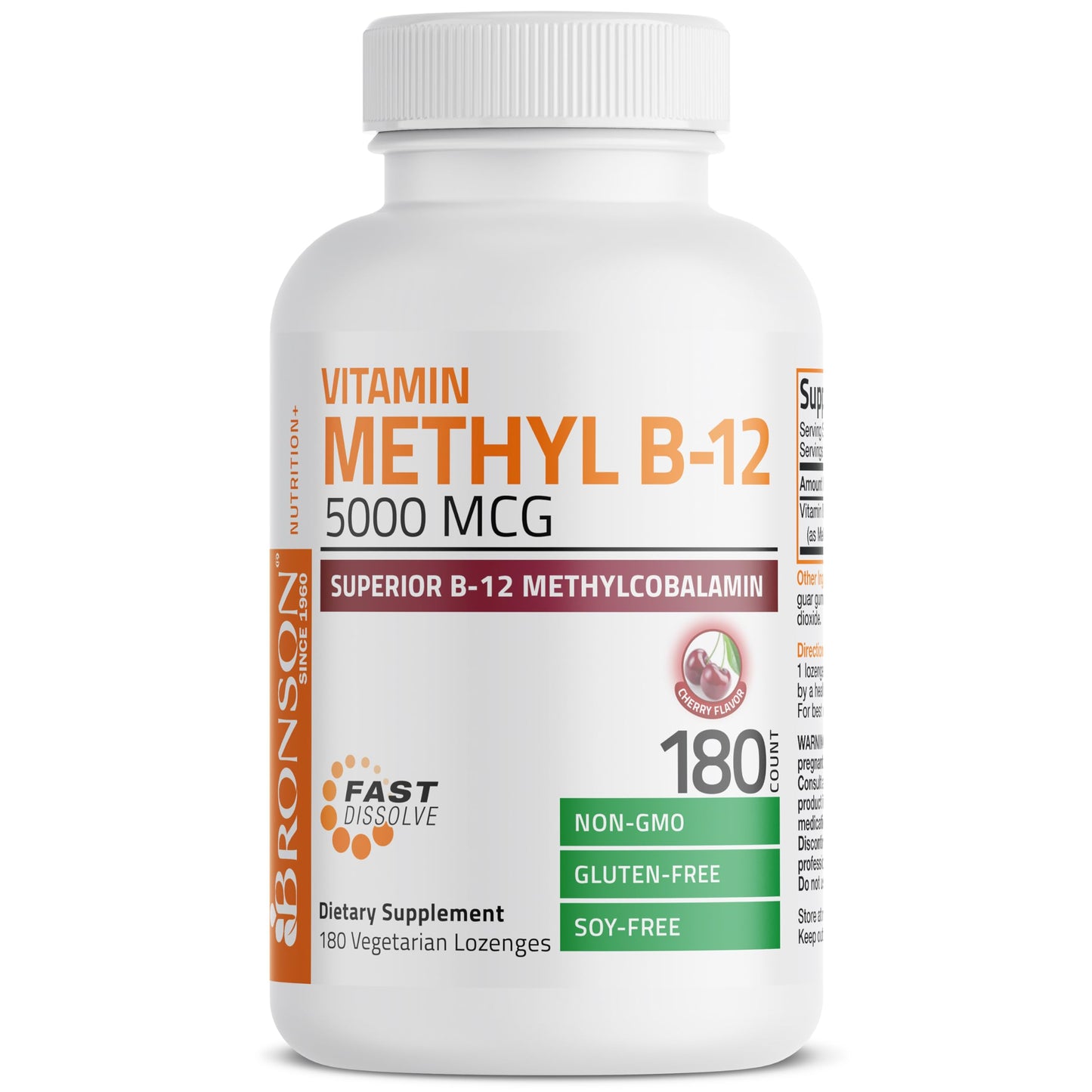 Bronson Methyl B12 5000 mcg | Energy & Brain Support, 180 Lozenges