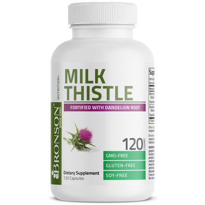 Bronson Milk Thistle with Dandelion Root – Liver Health Support, 120 Capsules