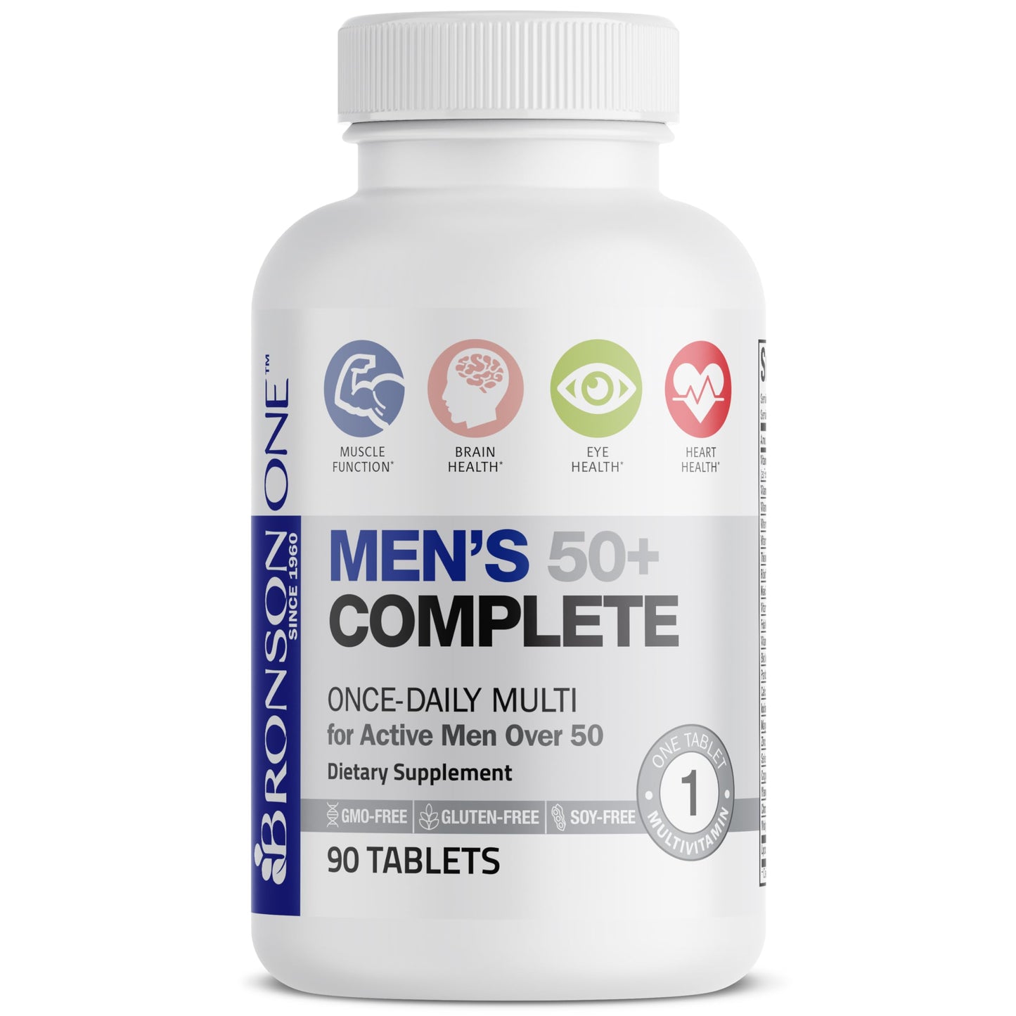 Bronson ONE Daily Men's 50+ Complete Multivitamin & Multimineral – 90 Tablets