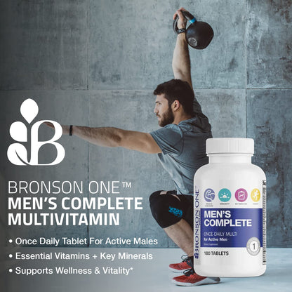 Bronson ONE Daily Men’s Complete Multivitamin – 180 Tablets | Active Men