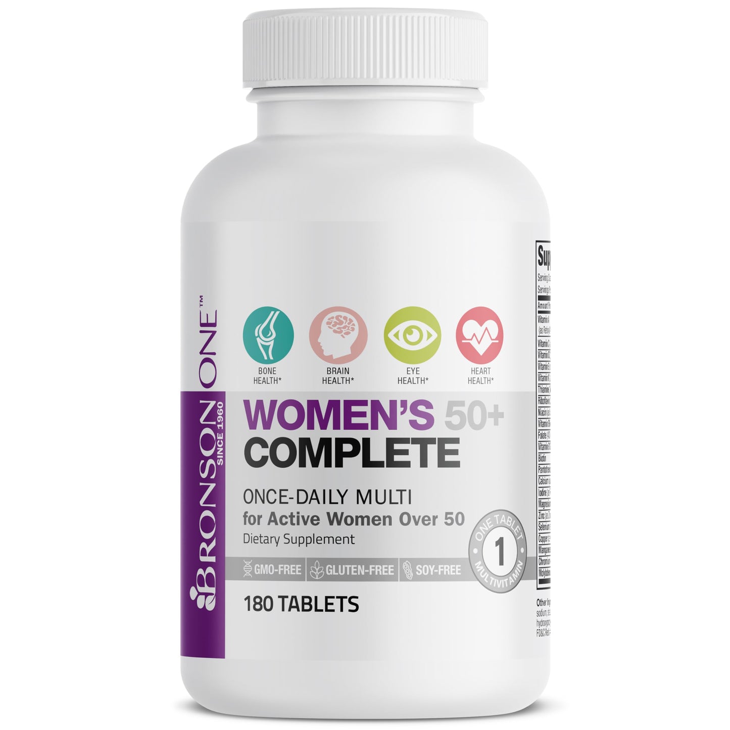 Bronson ONE Daily Women’s 50+ Complete Multivitamin & Multimineral – 180 Tablets