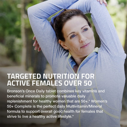 Bronson ONE Daily Women’s 50+ Complete Multivitamin & Multimineral – 180 Tablets