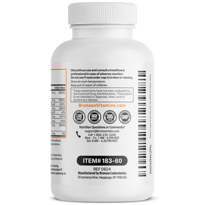 Bronson Super B100 Vitamin B Complex - Sustained Release (60 Tablets)