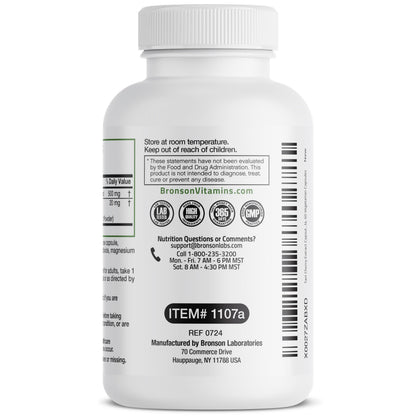 Bronson Tart Cherry + Celery Seed Capsules – Uric Acid Support & Joint Mobility (60 Veg Capsules)