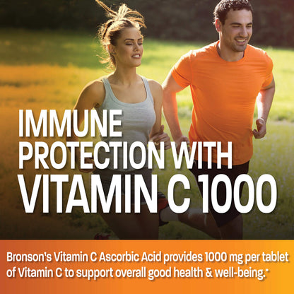Bronson Vitamin C 1000mg Premium Non-GMO Ascorbic Acid Tablets – 250 Count