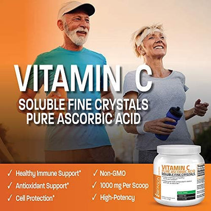 Bronson Vitamin C Powder 1kg – Pure Ascorbic Acid, Non-GMO
