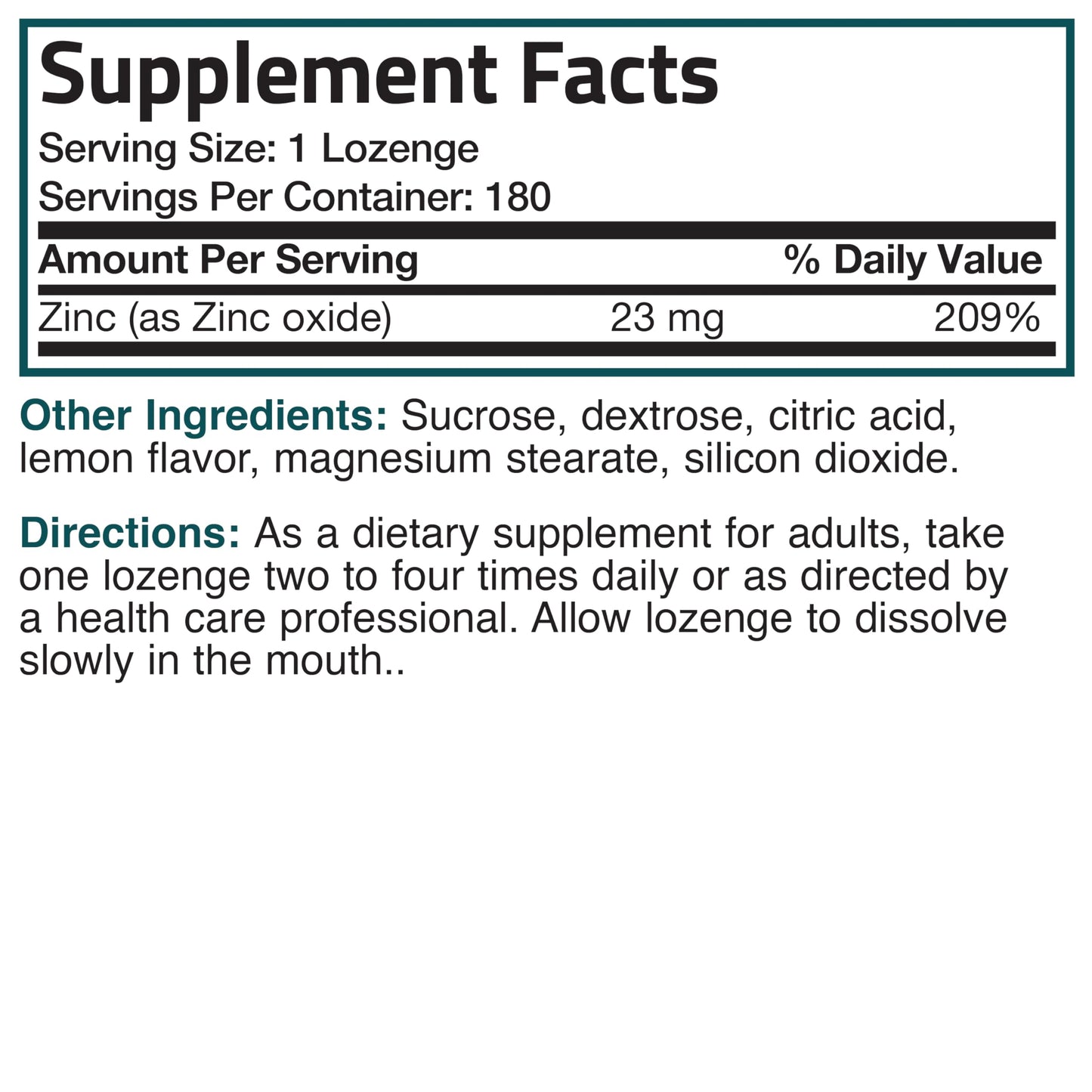 Bronson Zinc Lozenges Lemon Flavor - Immune Support & Antioxidant (180 Chewable Tablets)