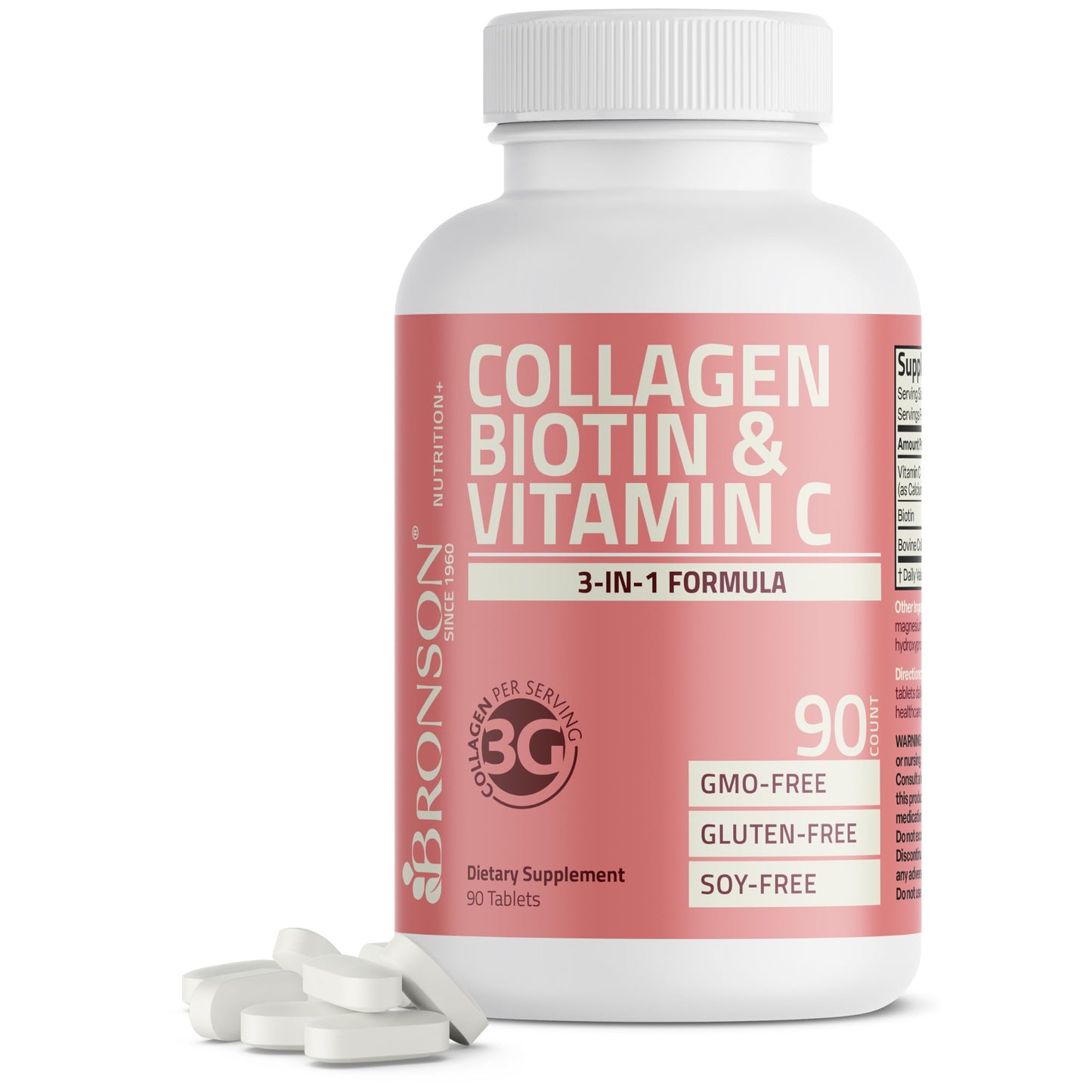 Bronson Collagen Peptides 3000mg with Biotin & Vitamin C | Hair & Skin Support