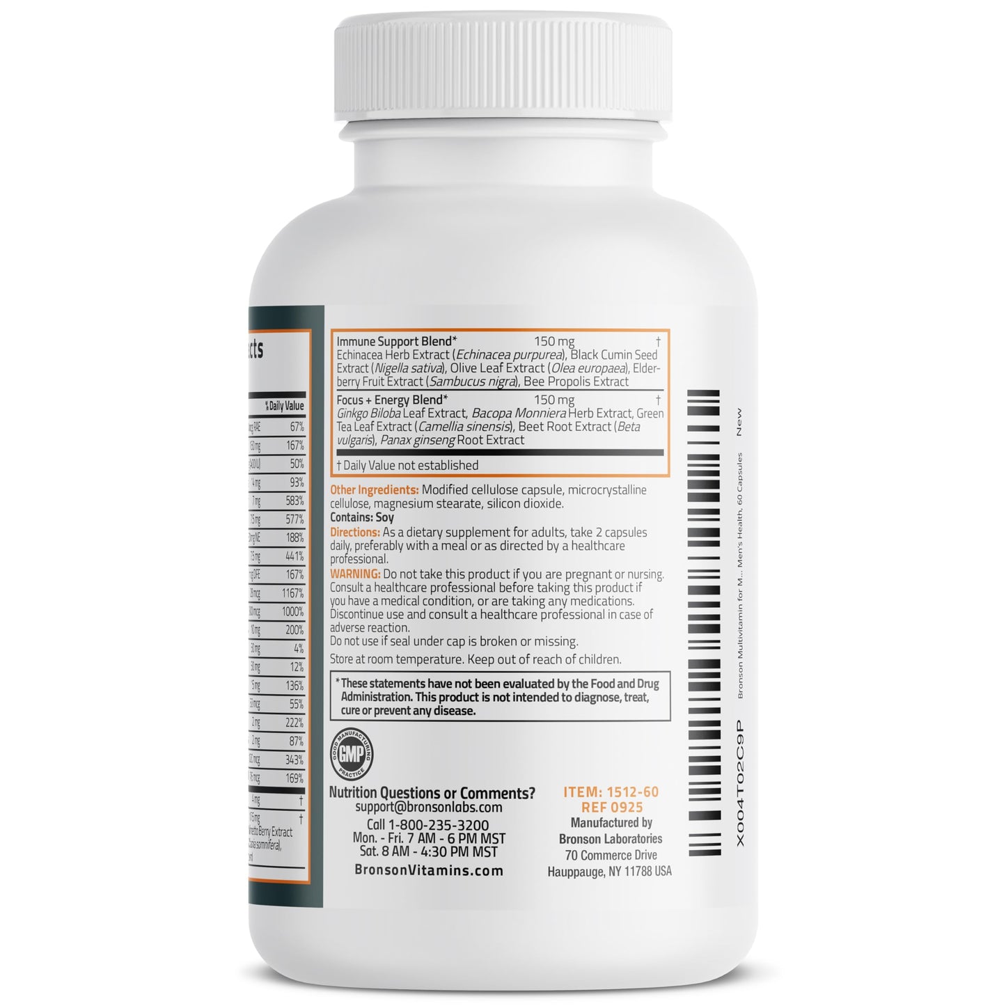 Bronson Multivitamin for Men - All-in-One Daily Coverage (60 Capsules)
