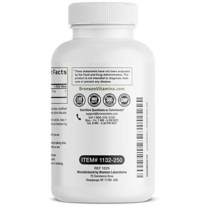 Bronson Rhodiola Rosea Vegetarian Capsules - Adaptogenic Brain & Mood Support | Non-GMO 250 Count