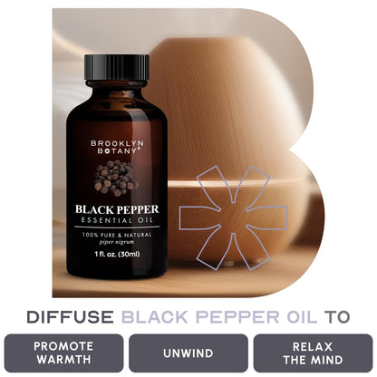 Brooklyn Botany Black Pepper Essential Oil - 1 oz | Pure & Natural