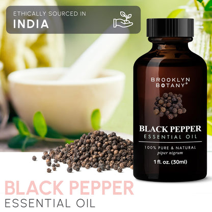 Brooklyn Botany Black Pepper Essential Oil - 1 oz | Pure & Natural