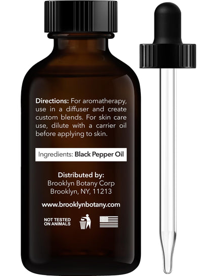 Brooklyn Botany Black Pepper Essential Oil - 1 oz | Pure & Natural