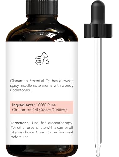 Brooklyn Botany Cinnamon Essential Oil - 4 Fl Oz - 100% Pure & Natural - Premium Grade with Dropper
