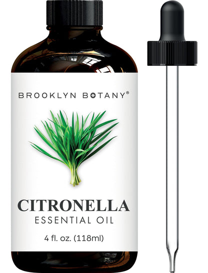 Brooklyn Botany Citronella Essential Oil - 4 oz Dropper, 100% Pure & Natural