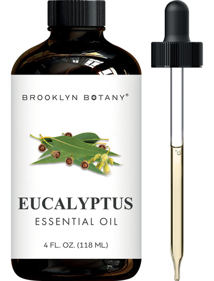 Brooklyn Botany Eucalyptus Essential Oil - 4 Fl Oz, 100% Pure & Natural, Premium Grade with Dropper