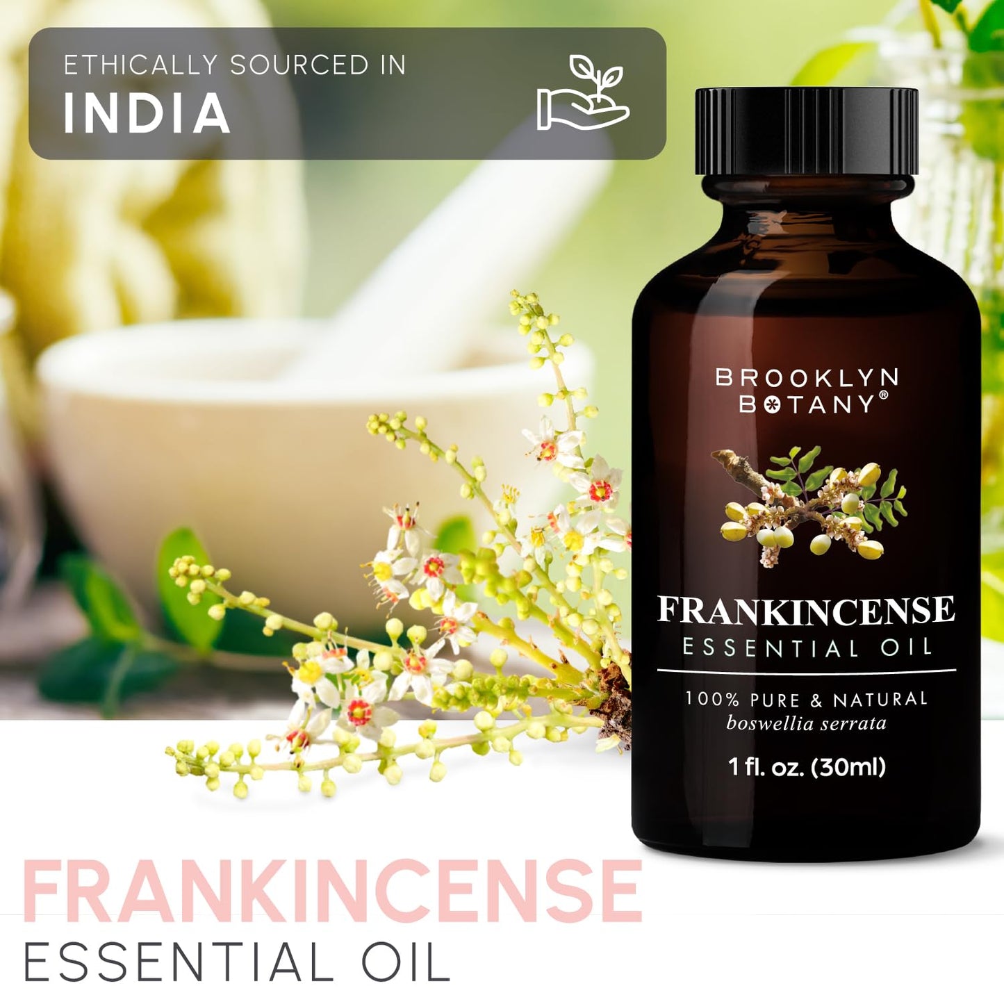 Brooklyn Botany Frankincense Essential Oil – 100% Pure & Natural, Premium Grade, 1 oz