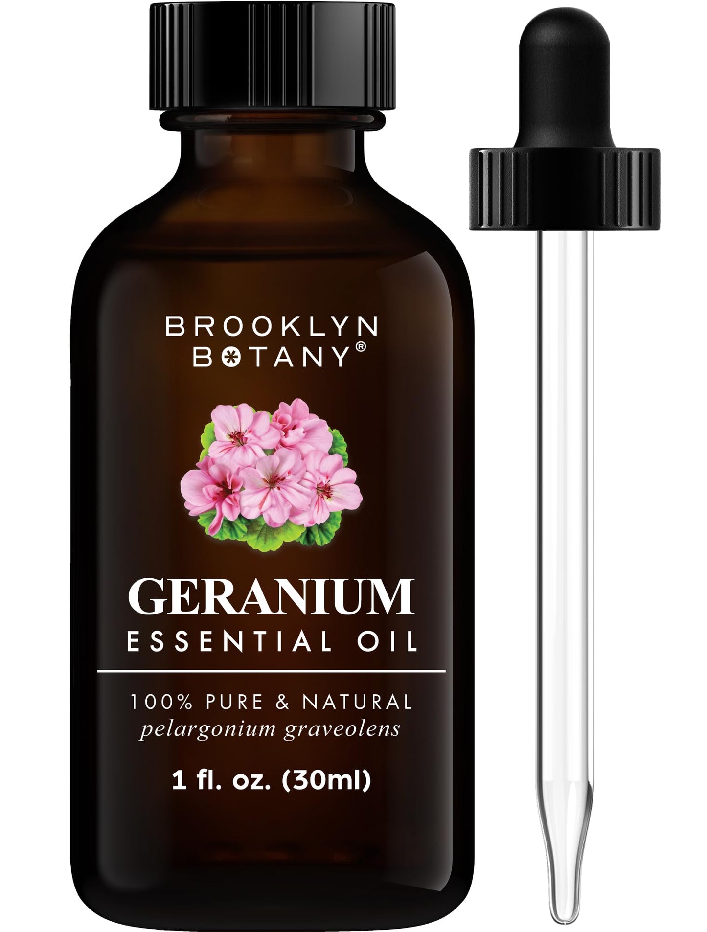 Brooklyn Botany Geranium Essential Oil – 100% Pure & Natural, Premium Grade, 1 Fl Oz