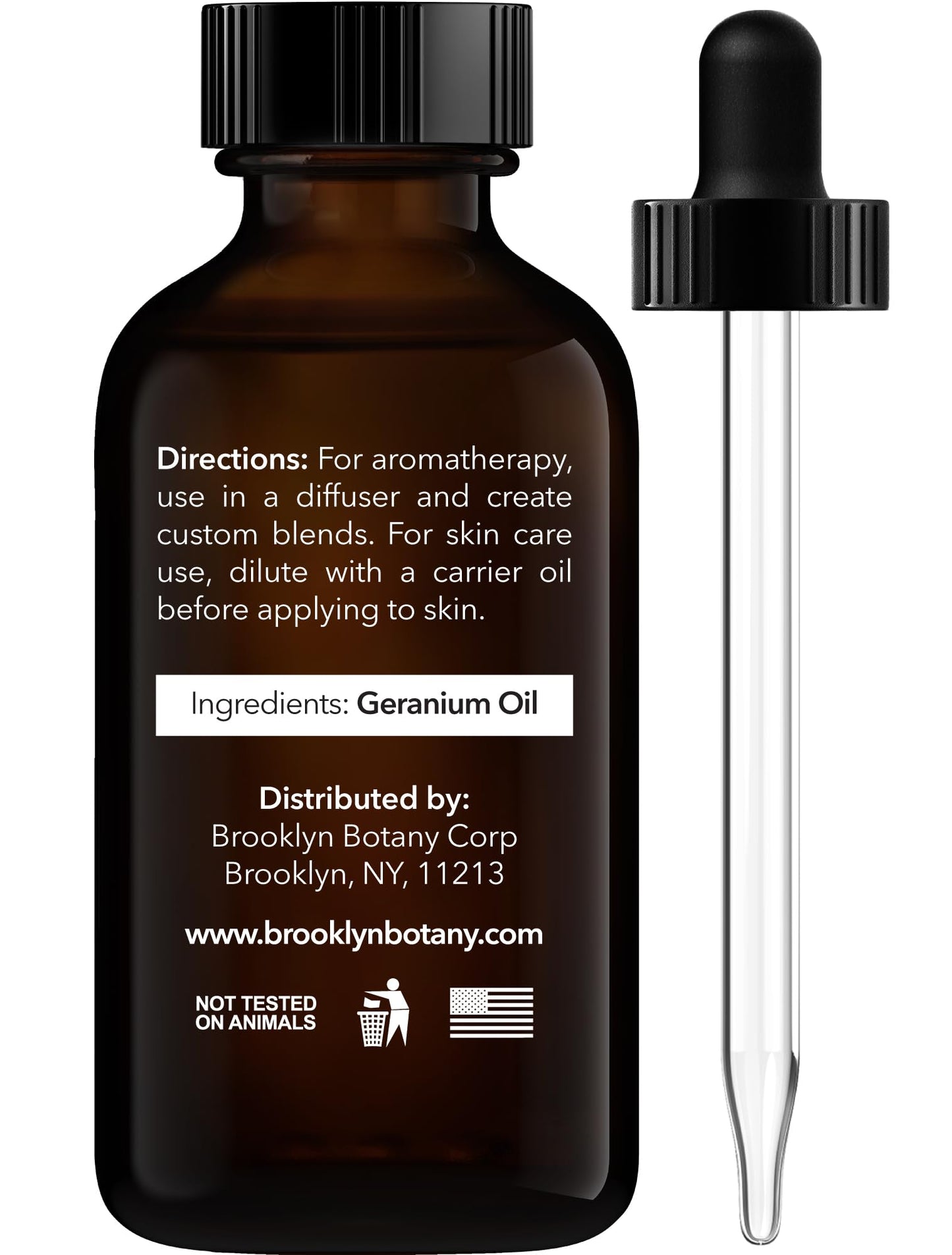Brooklyn Botany Geranium Essential Oil – 100% Pure & Natural, Premium Grade, 1 Fl Oz