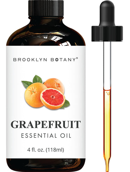 Brooklyn Botany Grapefruit Essential Oil - 4 Fl Oz | 100% Pure & Natural Premium Grade with Dropper